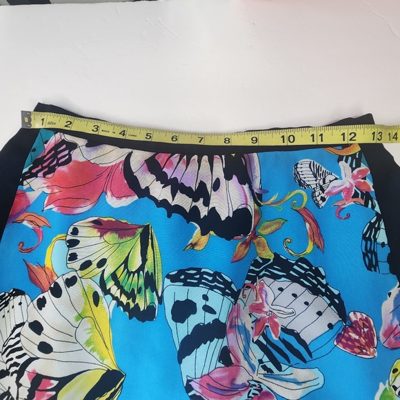 Blue Butterfly Print Sheee Overlay Skirt - Picture 9 of 11